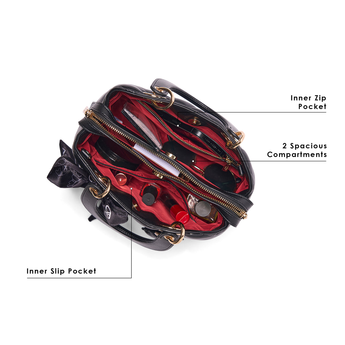 Whitehall 11 Small Satchel Bag Black