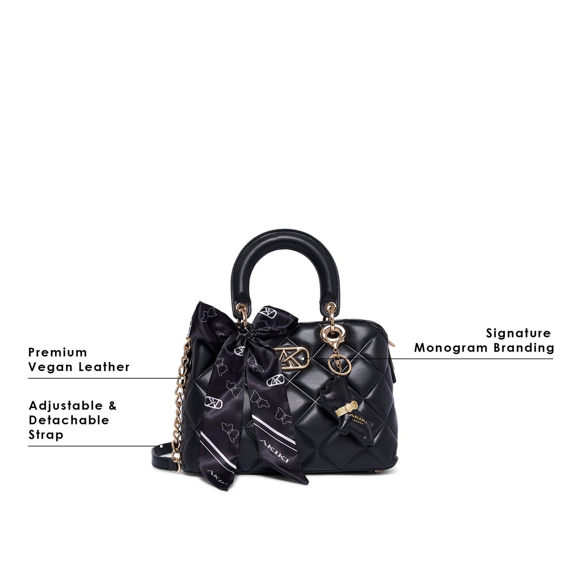 Whitehall 11 Small Satchel Bag Black