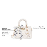 Whitehall 11 Small Satchel Bag Off White