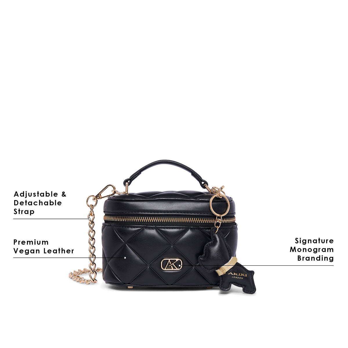 Clapham 7 Small Vanity Bag Black