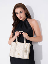 Holborn Medium Box Satchel Bag Off White