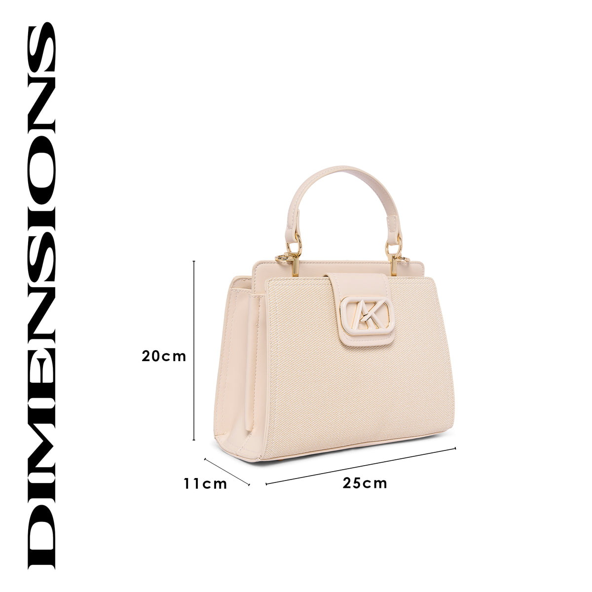 Norbury 25 Medium Satchel Bag Off White