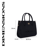 Manor 28 Box Medium Satchel Bag Black