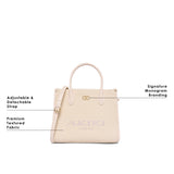 Manor 28 Box Medium Satchel Bag Off White