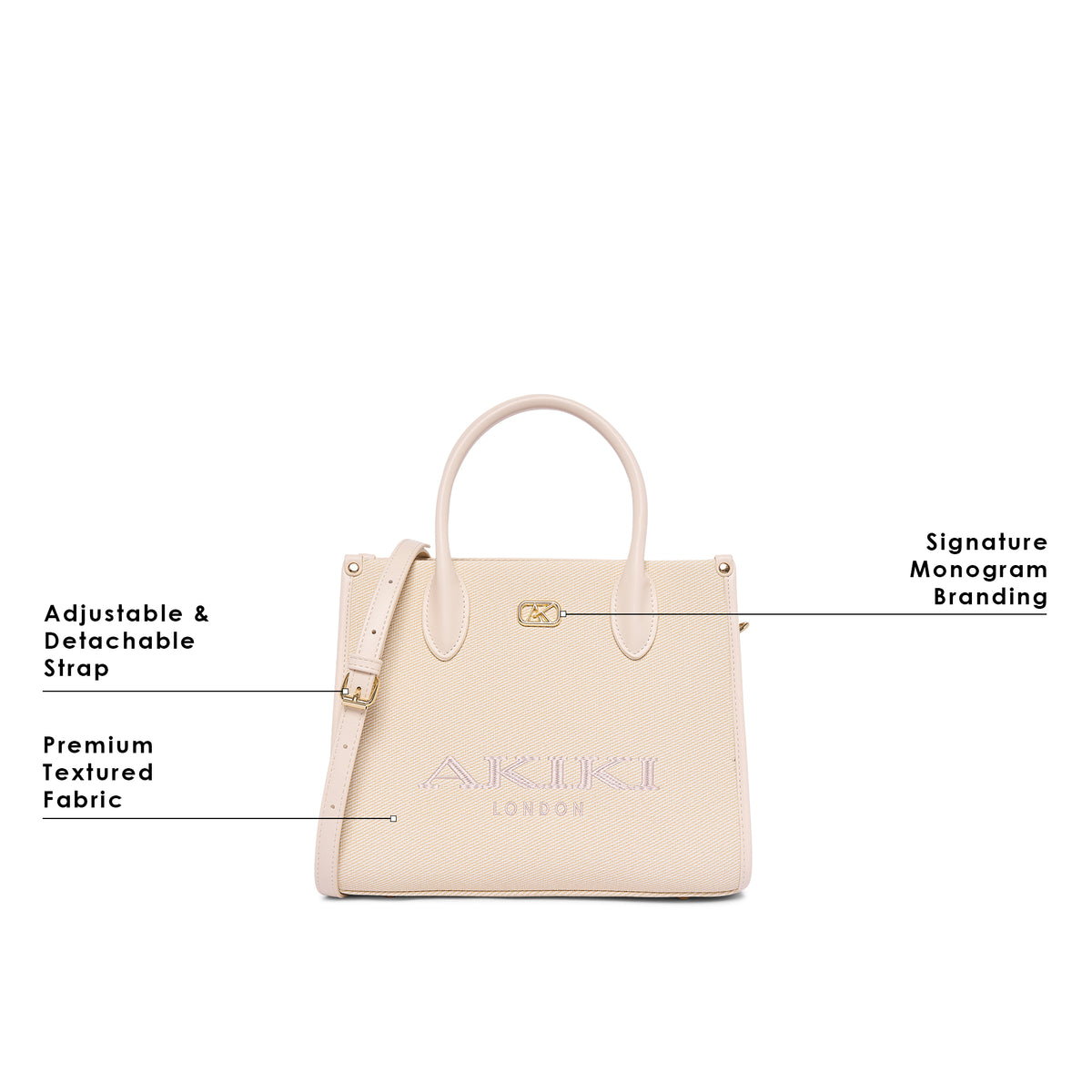 Manor 28 Box Medium Satchel Bag Off White