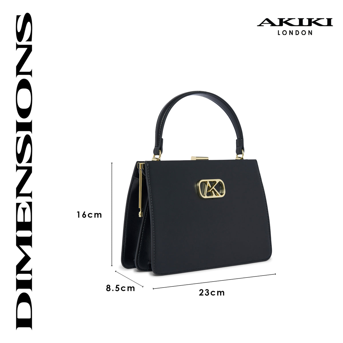 Hackney 23 Frame Small Handbag Black
