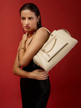 Islington 33 Small Satchel Bag Off White