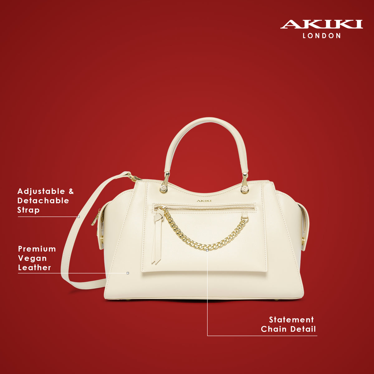 Islington 33 Small Satchel Bag Off White