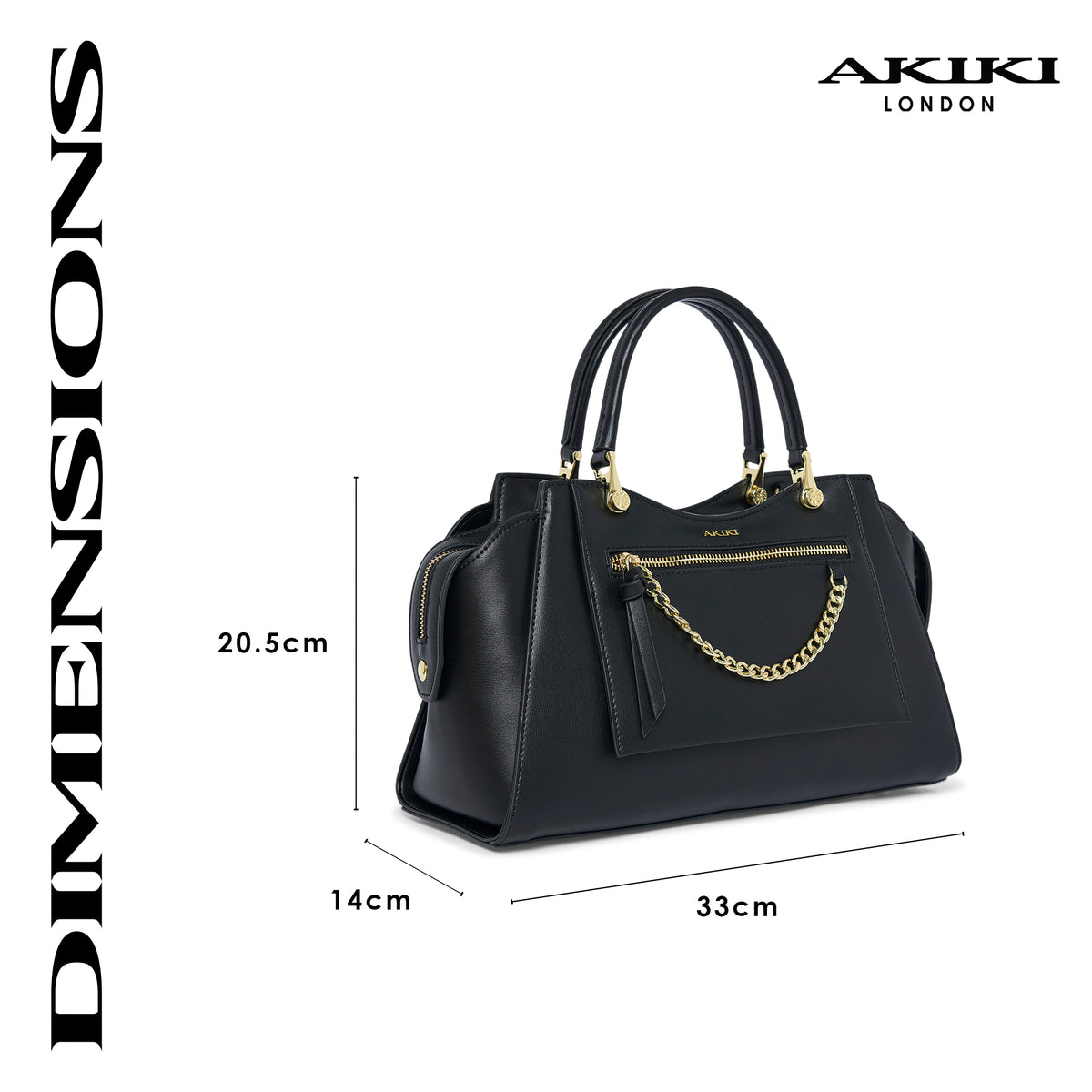 Islington 33 Small Satchel Bag Black