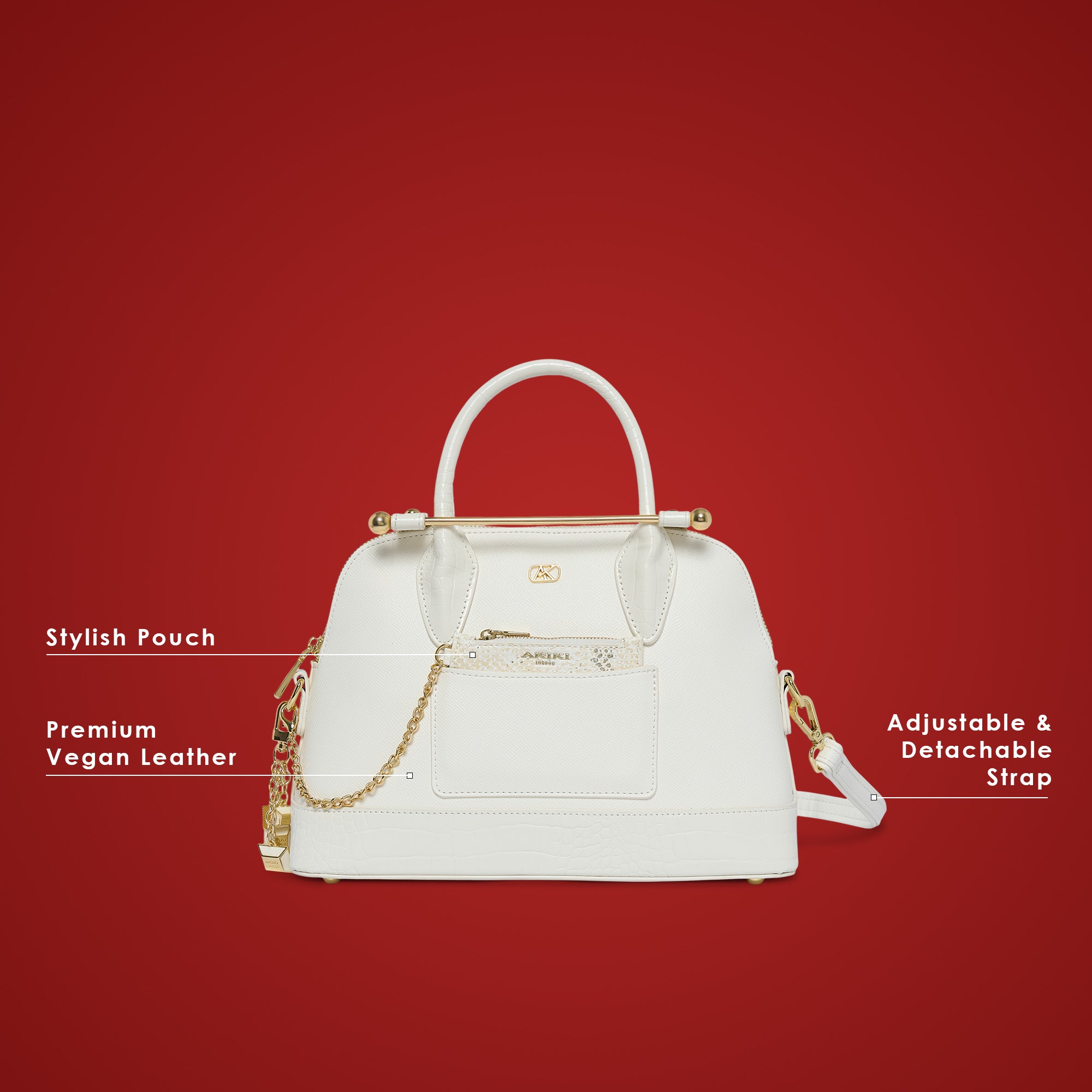 Salisbury 30 Small Handbag White