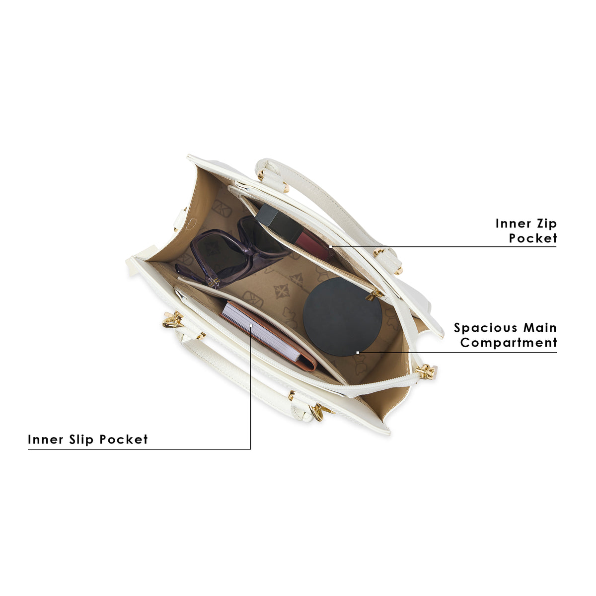 Swinden 25 Box Small Handbag White