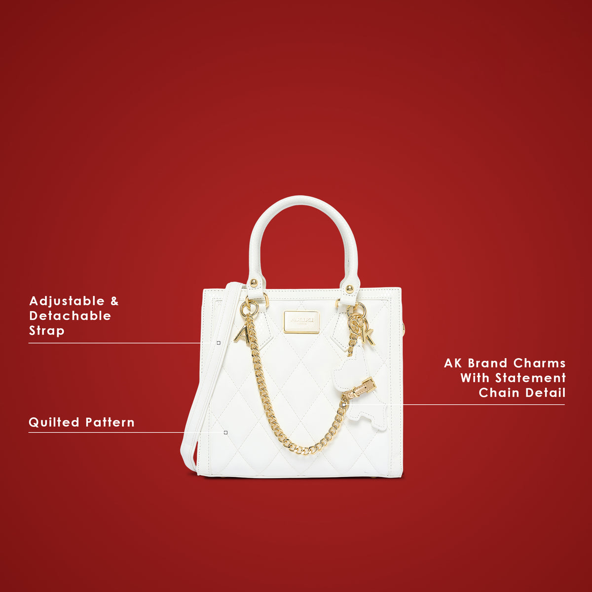 Swinden 25 Box Small Handbag White