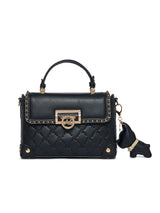Hampton 22 Flap Small Satchel Bag Black