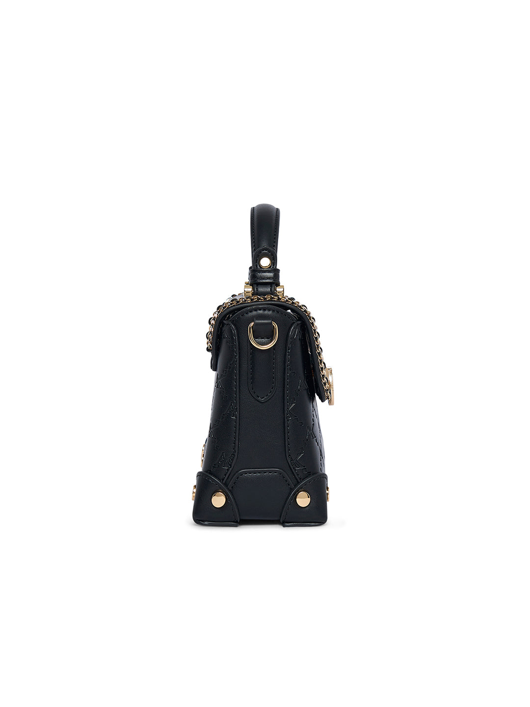 Hampton 22 Flap Small Satchel Bag Black