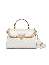 Heston 24 Flap Medium Satchel Bag White