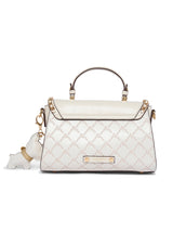 Heston 24 Flap Medium Satchel Bag White