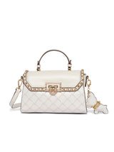 Heston 24 Flap Medium Satchel Bag White