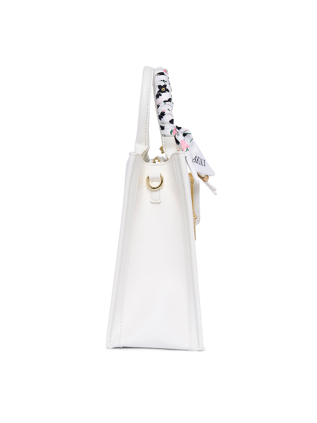 Heartley Large Satchel Bag White