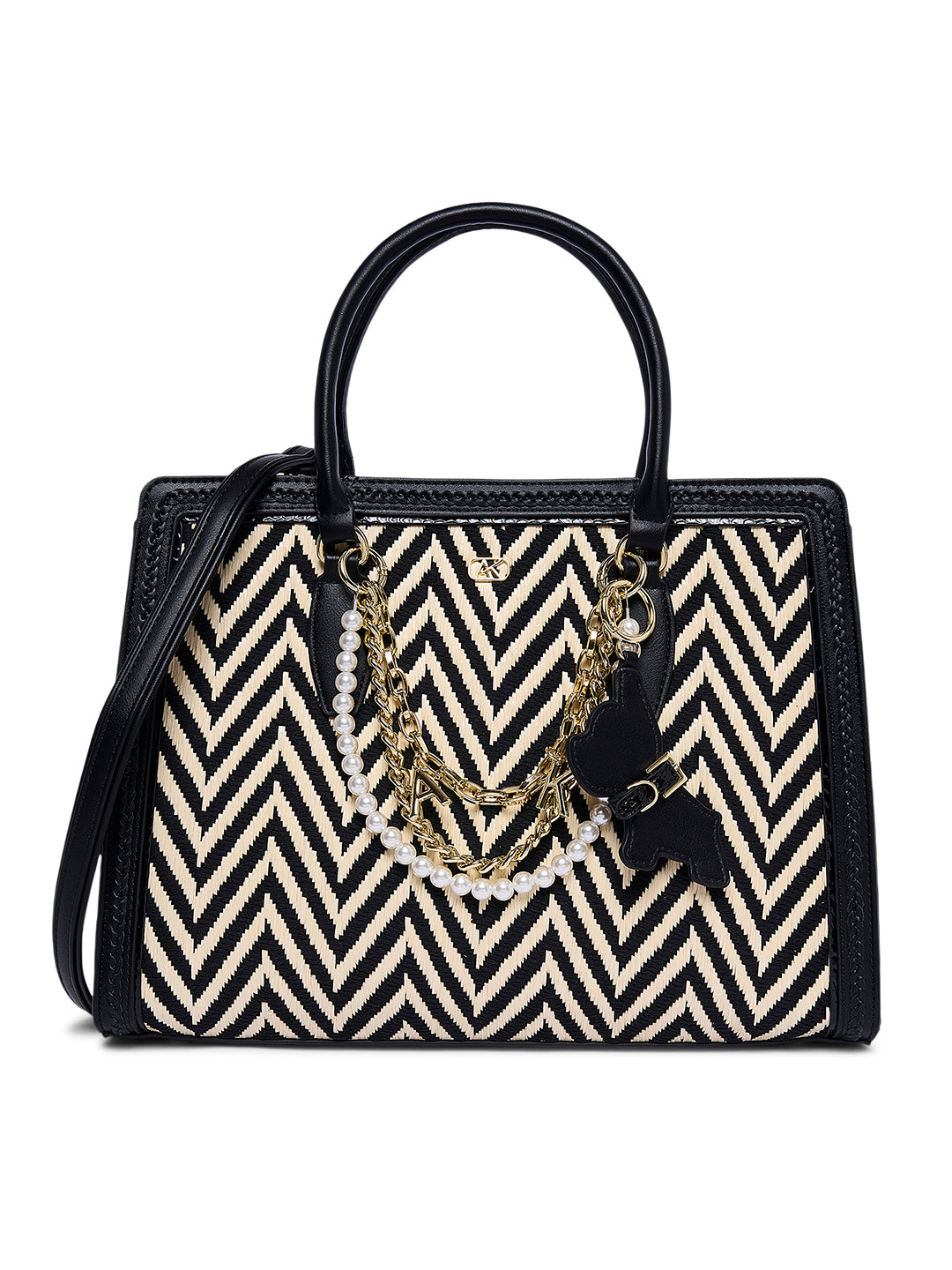 Jacqley Large Satchel Bag Black