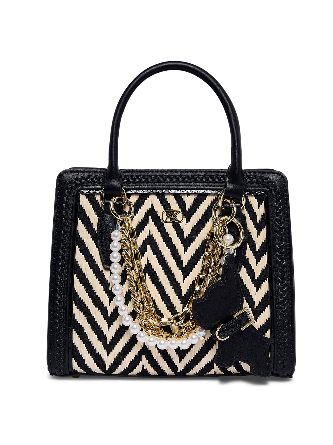 Jacqley Medium Satchel Bag Black