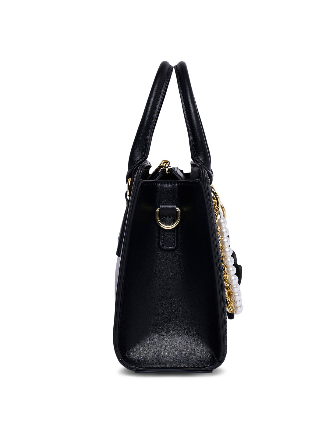 Jacqley Medium Satchel Bag Black
