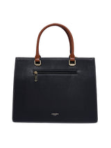 Beverley Large Satchel Bag Black/Tan