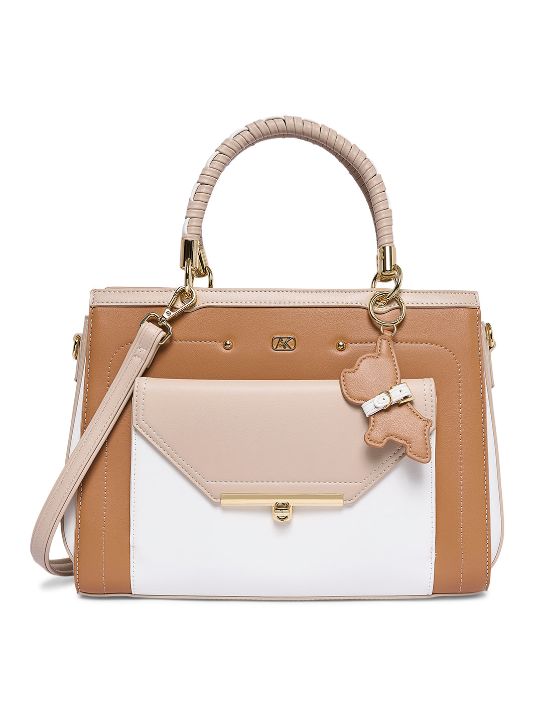 Hambledon Medium Satchel Bag Beige