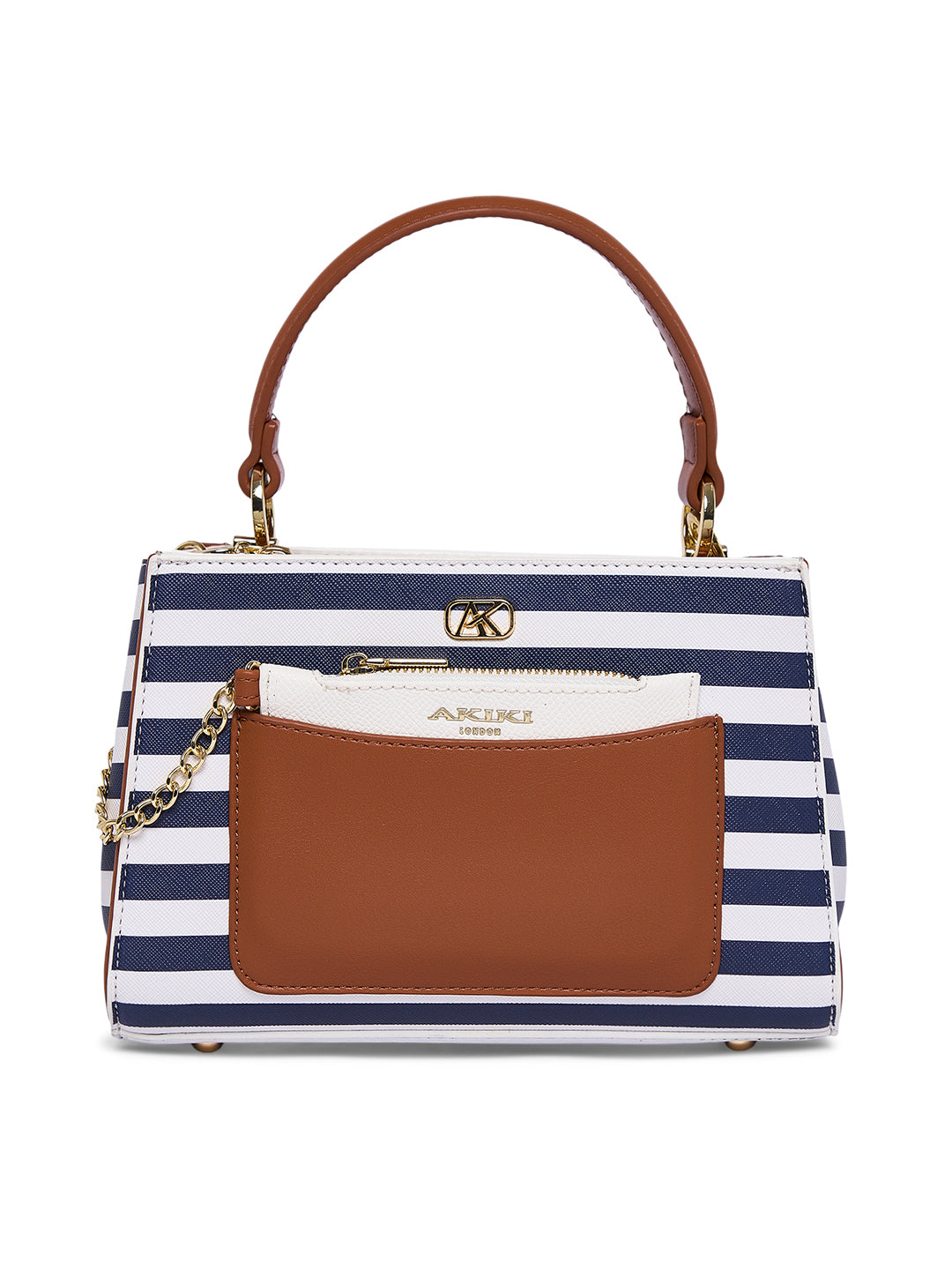 Croydon 3C Small Satchel Bag Nautical/Tan