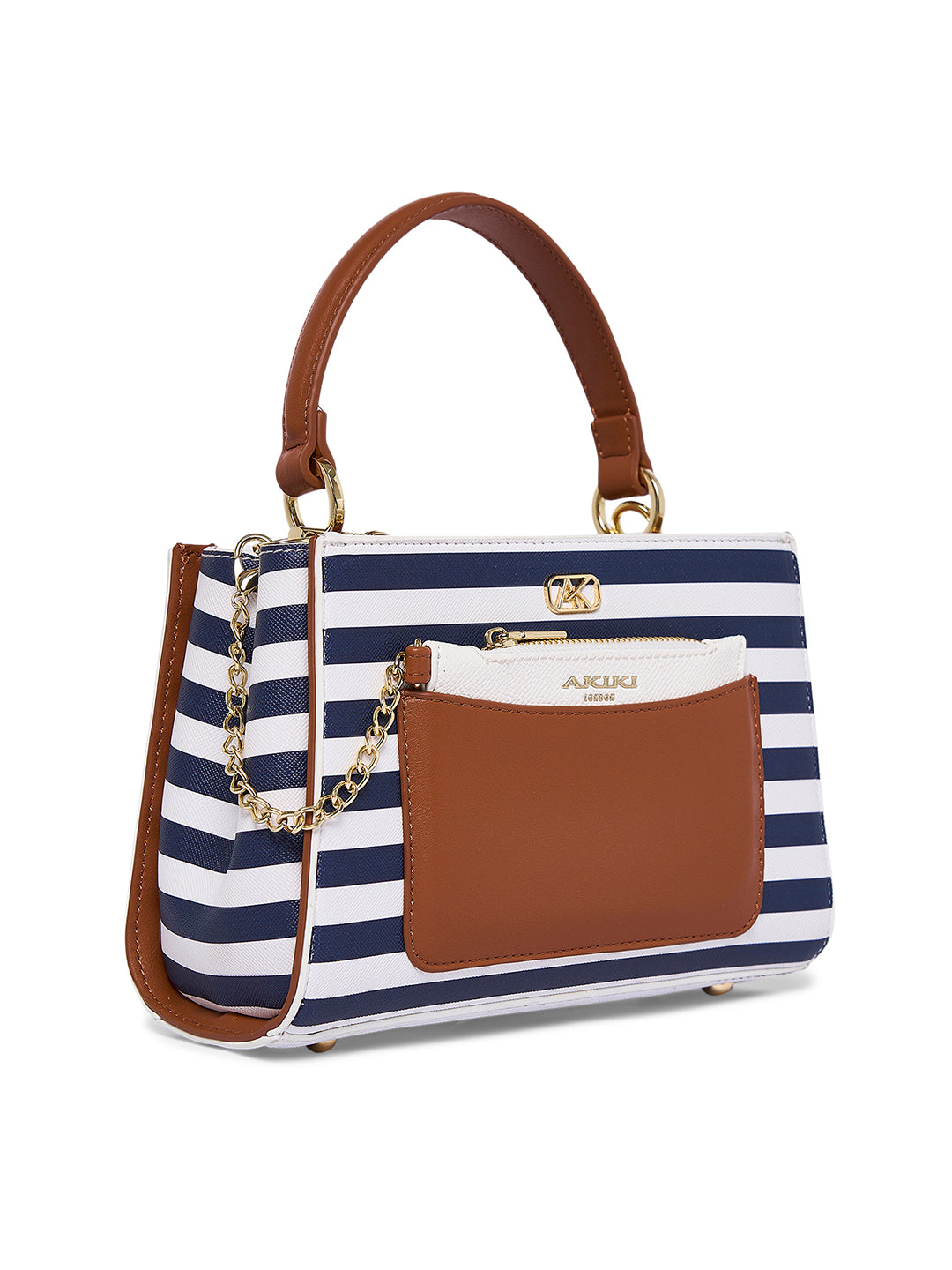 Croydon 3C Small Satchel Bag Nautical/Tan