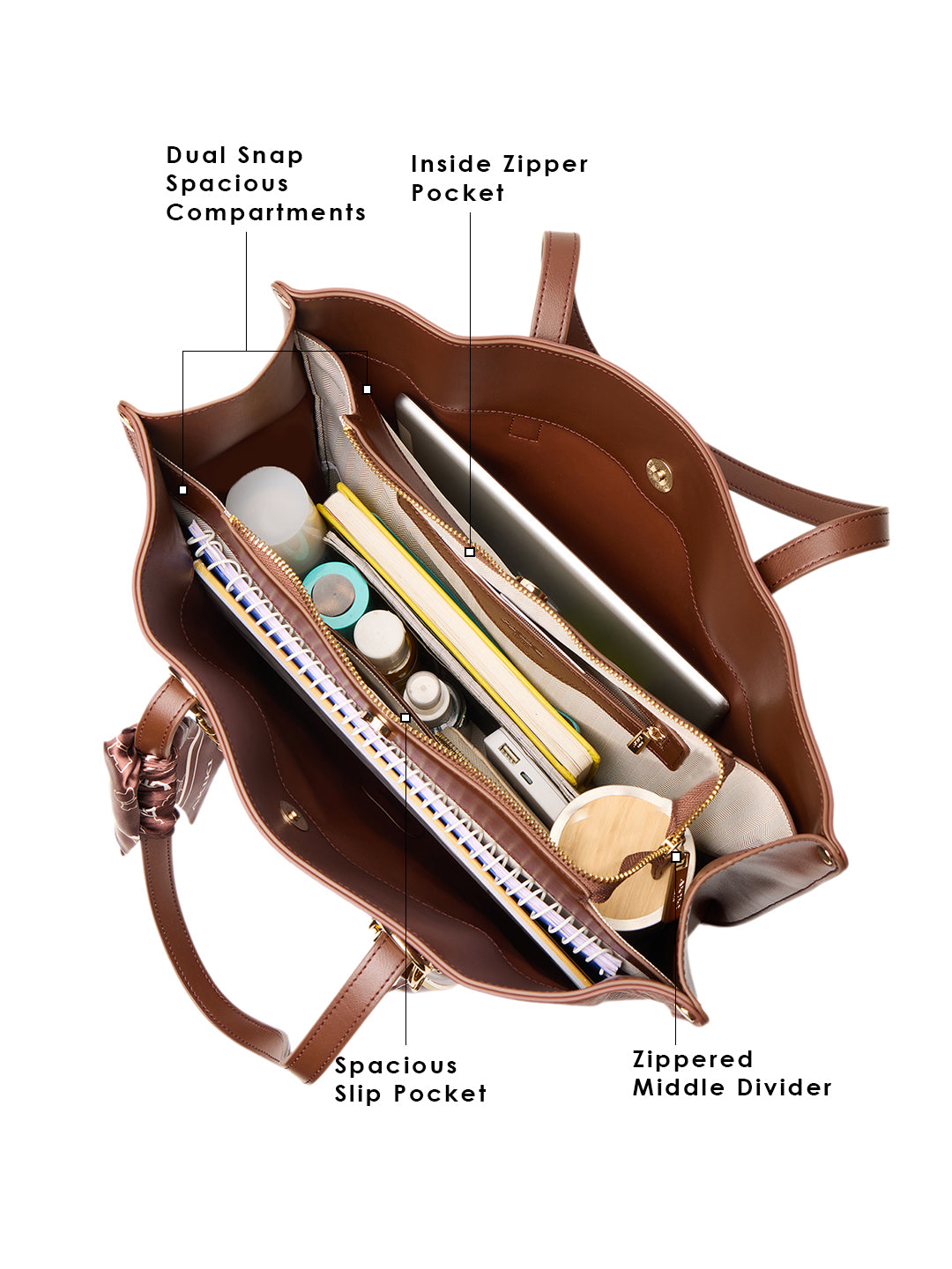Dover Handbag For Totelargeshoulder Carry Brown
