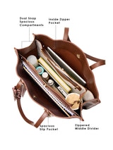 Dover Handbag For Totelargeshoulder Carry Brown