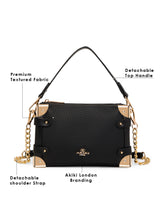Maldon Small Black Trunk Bag