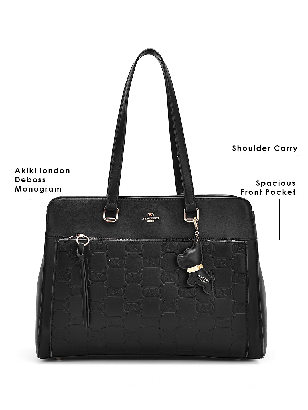 Ruskin Laptop Handbag For Totelargeshoulder Carry Black