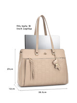 Ruskin Laptop Handbag For Totelargeshoulder Carry Beige