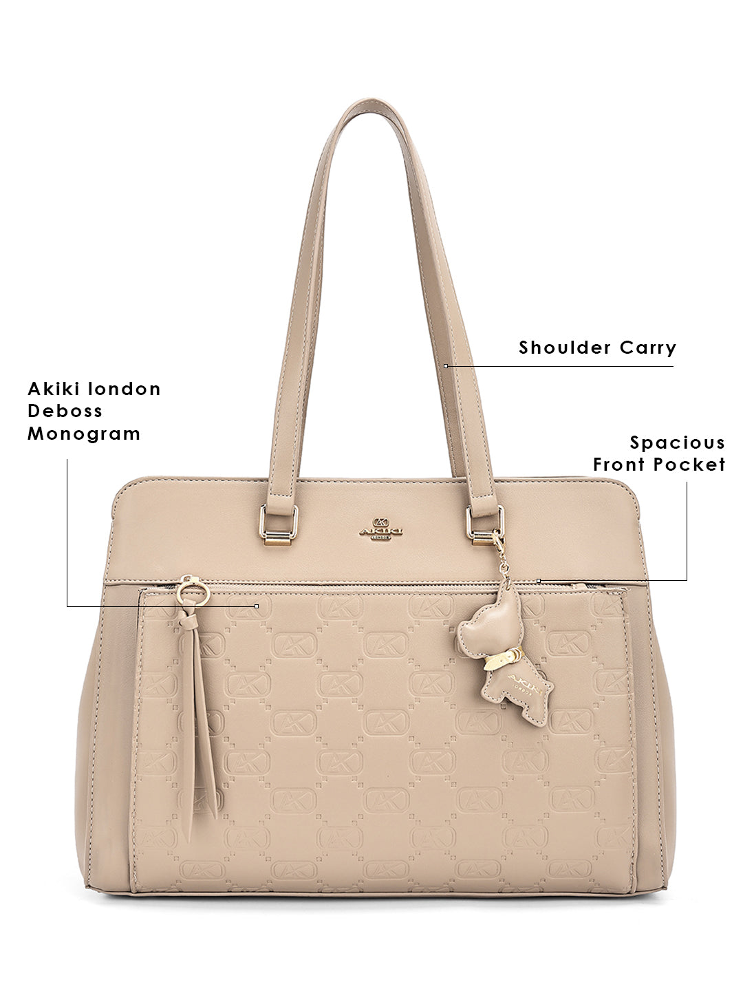 Ruskin Laptop Handbag For Totelargeshoulder Carry Beige