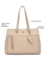Ruskin Laptop Handbag For Totelargeshoulder Carry Beige