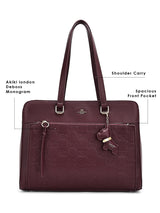 Ruskin Laptop Handbag For Totelargeshoulder Carry Wine