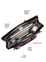 Ruskin Laptop Handbag For Totelargeshoulder Carry Wine