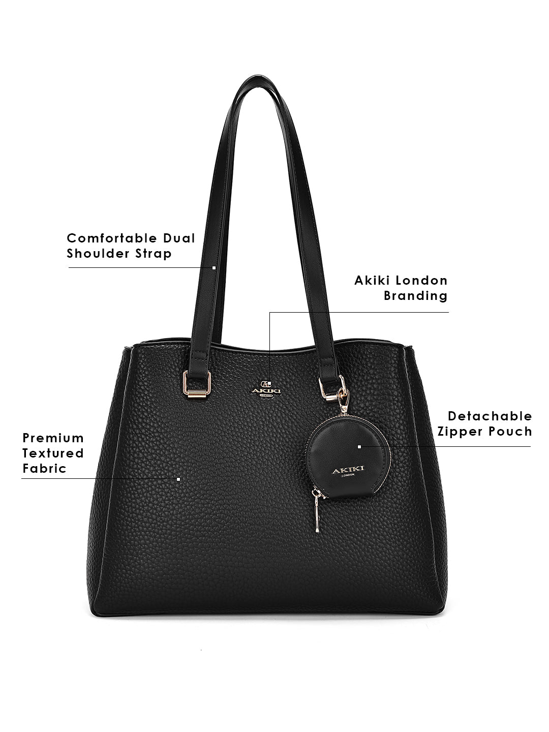 Romford Handbag For Totemediumshoulder Carry Black