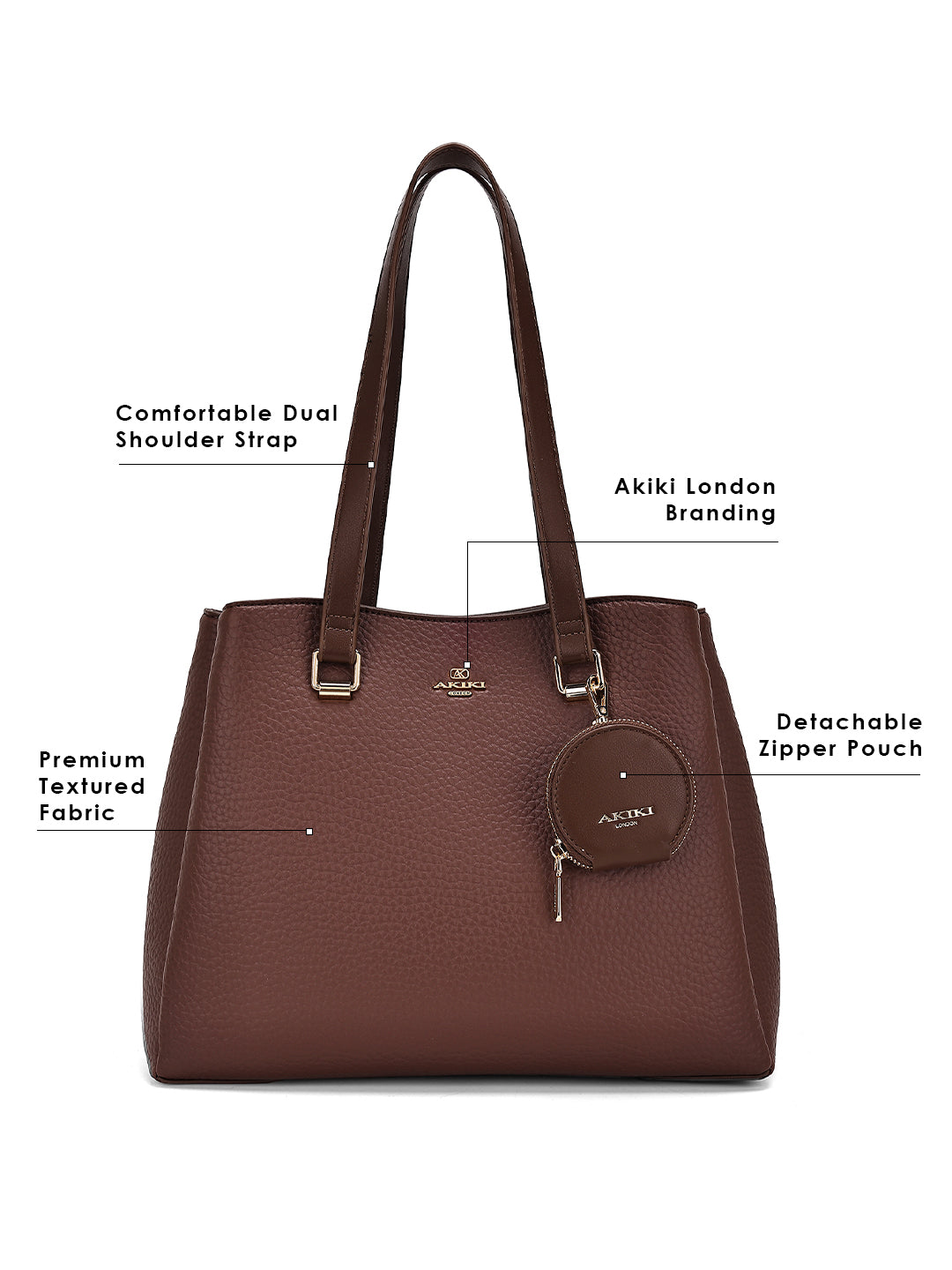 Romford Handbag For Totemediumshoulder Carry Brown