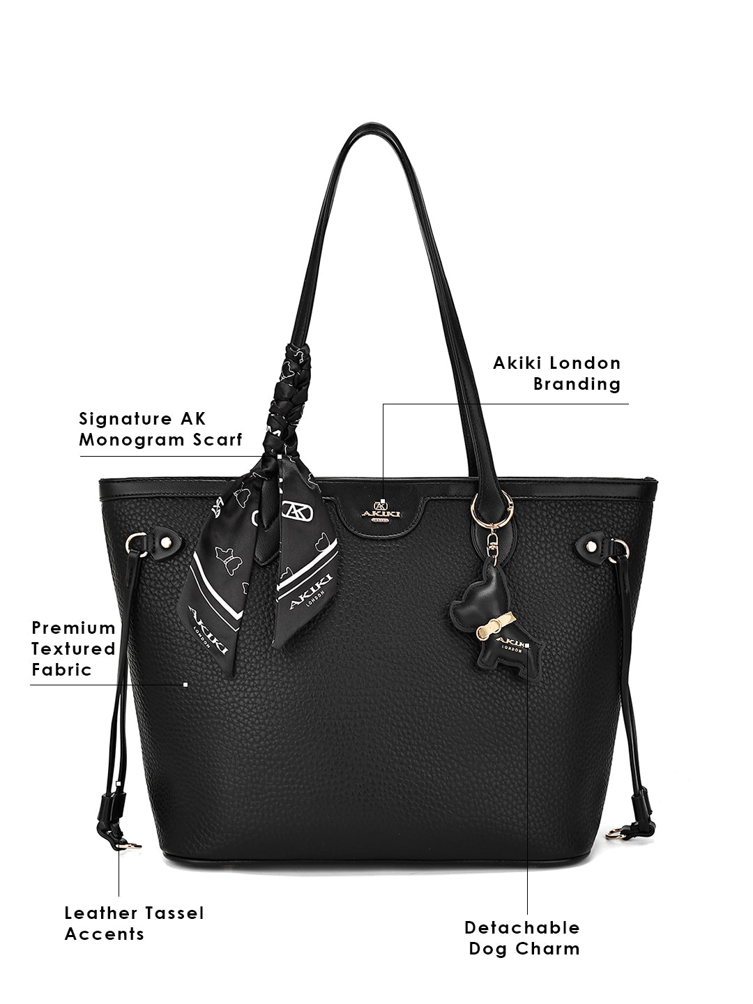 Norwood Handbag For Totelargeshoulder Carry Black