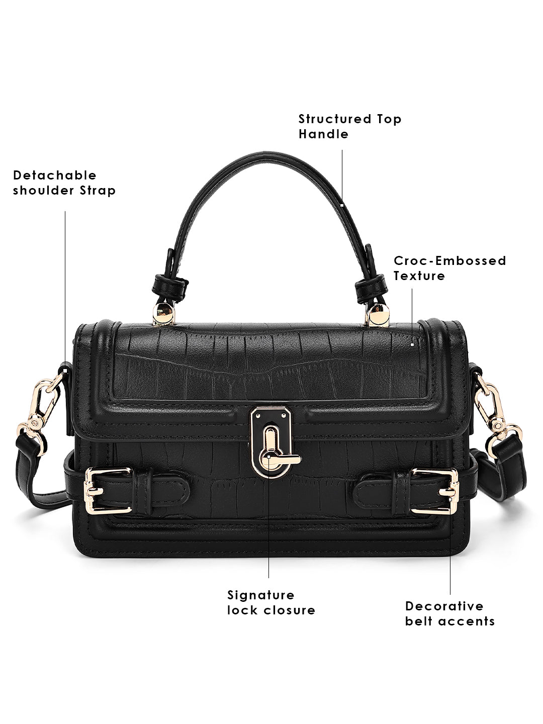 Hyde For Handbagsmalltop Handle Black