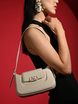 Soho Flap Small Hobo Bag Off White