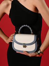 Trinity Flap Small Satchel Bag Blue