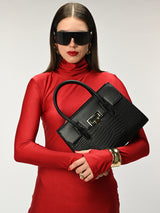 Camden Medium Satchel Bag Black