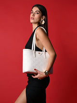 Regent Medium Tote Bag White