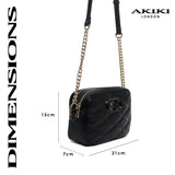 Stamford 2 Compartments Medium Sling Bag Black
