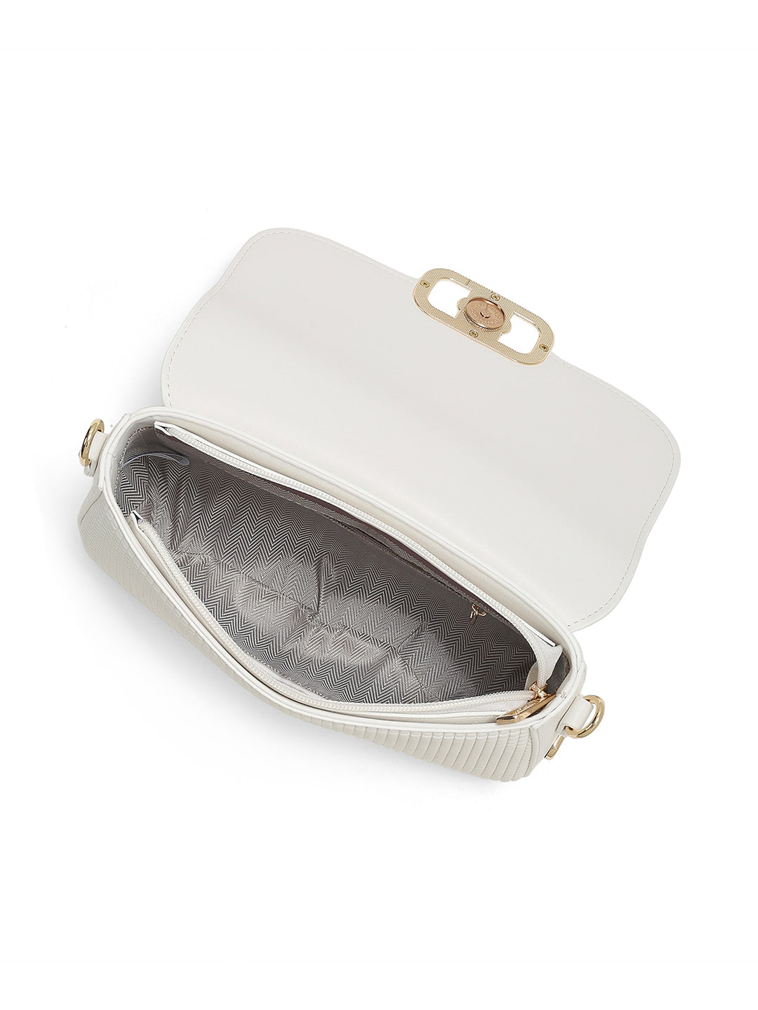 Parklane Flap Medium Sling Bag White