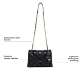 Danson 26 Small Flap Sling Bag Black