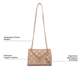 Danson 26 Small Flap Sling Bag Beige
